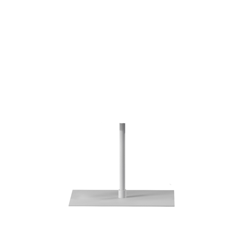 Bust stand, upright in center, white