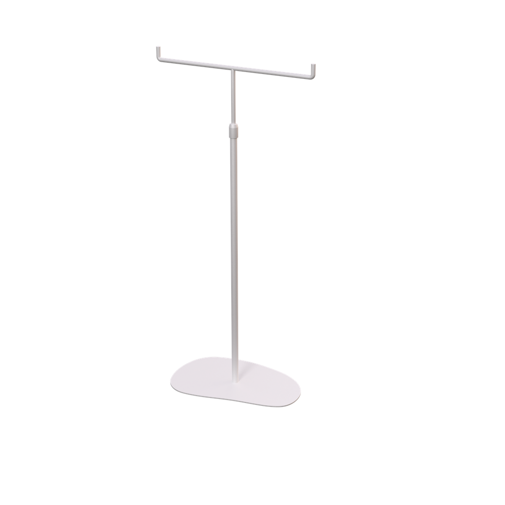 BINK - Adjustable T-stand, for displaying (hand)bags, scarves, and jewelry, white metal