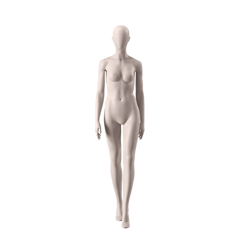 BINK - Eco friendly mannequin, female, nude skin color, egghead, pose 001