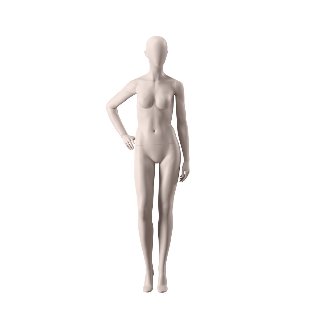 BINK - Eco friendly mannequin, female, nude skin color, egghead, pose 012