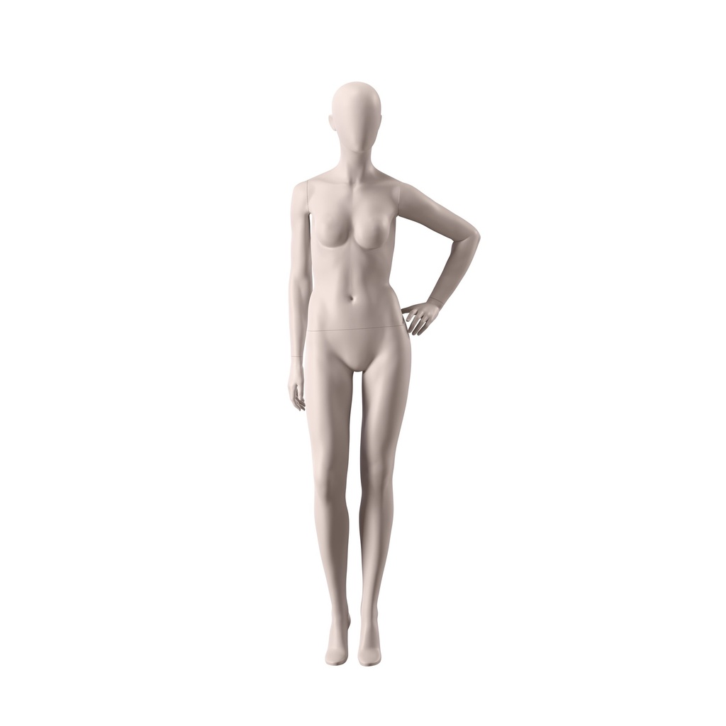 BINK - Eco friendly mannequin, female, nude skin color, egghead, pose 022