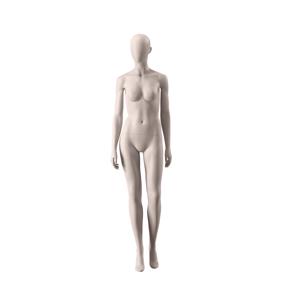 BINK - Eco friendly mannequin, female, nude skin color, egghead, pose 003