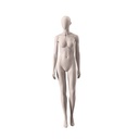 Eco friendly mannequin, female, nude skin color, egghead, pose 003