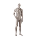 Underwear mannequin, male, bronze metallic skin color mat, standing pose 51