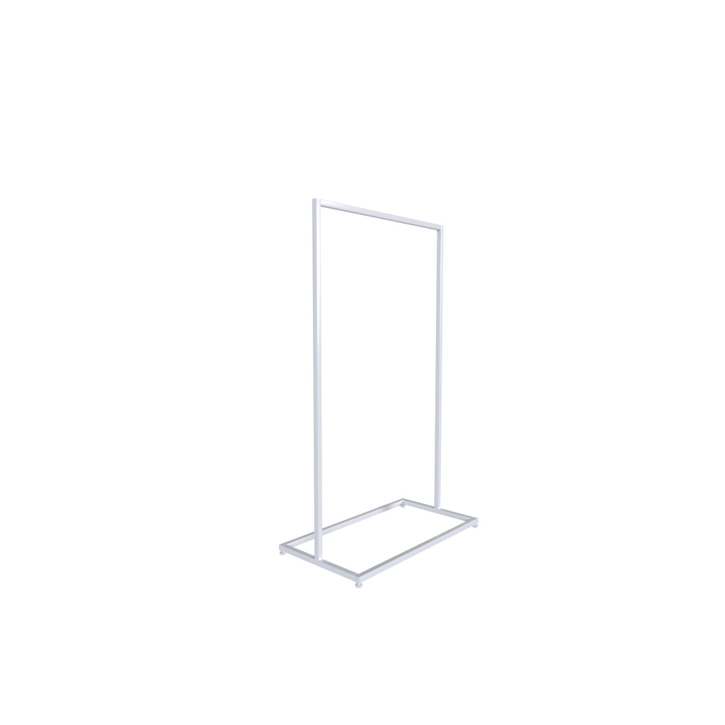 BINK - Heavy duty clothing rack, short model, square metal tube, white matt
