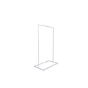 Heavy duty clothing rack, short model, square metal tube, white matt