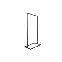 Heavy duty clothing rack, short model, for long coats and jackets, square metal tube, black matt