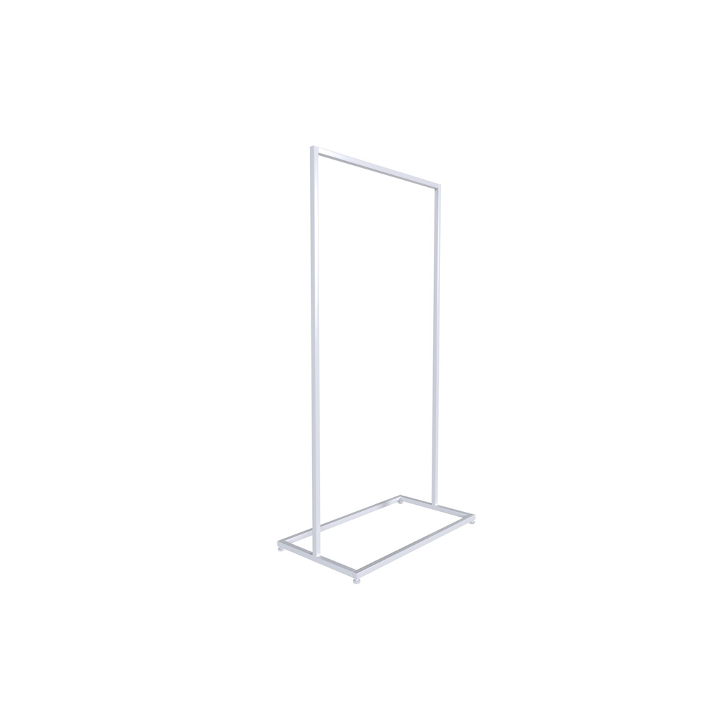 BINK - Heavy duty clothing rack, short model, for long coats and jackets, square metal tube, white matt