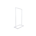 Heavy duty clothing rack, short model, for long coats and jackets, square metal tube, white matt