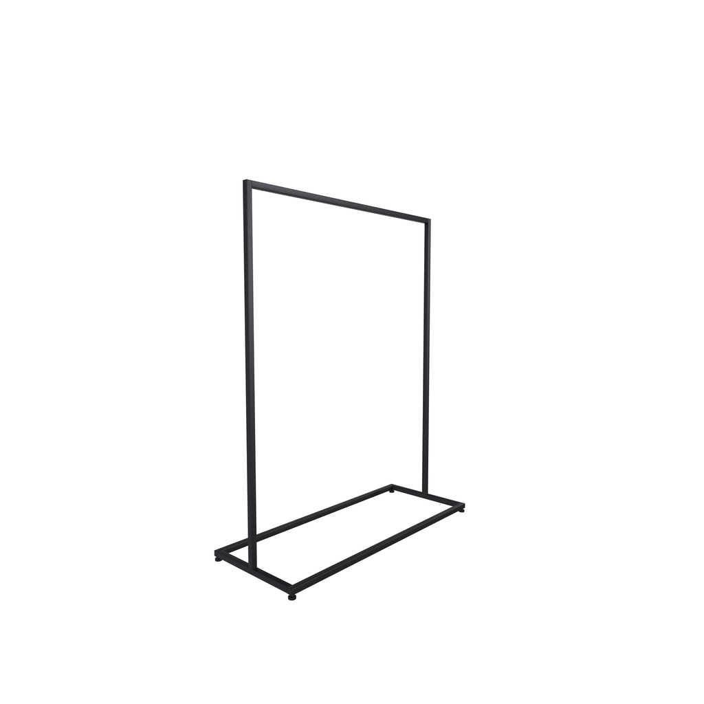 BINK - Heavy duty clothing rack, long model, square metal tube, black matt