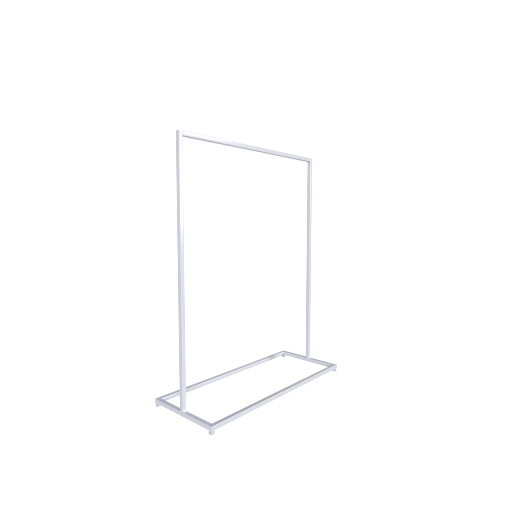 BINK - Heavy duty clothing rack, long model, square metal tube, white matt
