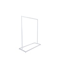 Heavy duty clothing rack, long model, square metal tube, white matt