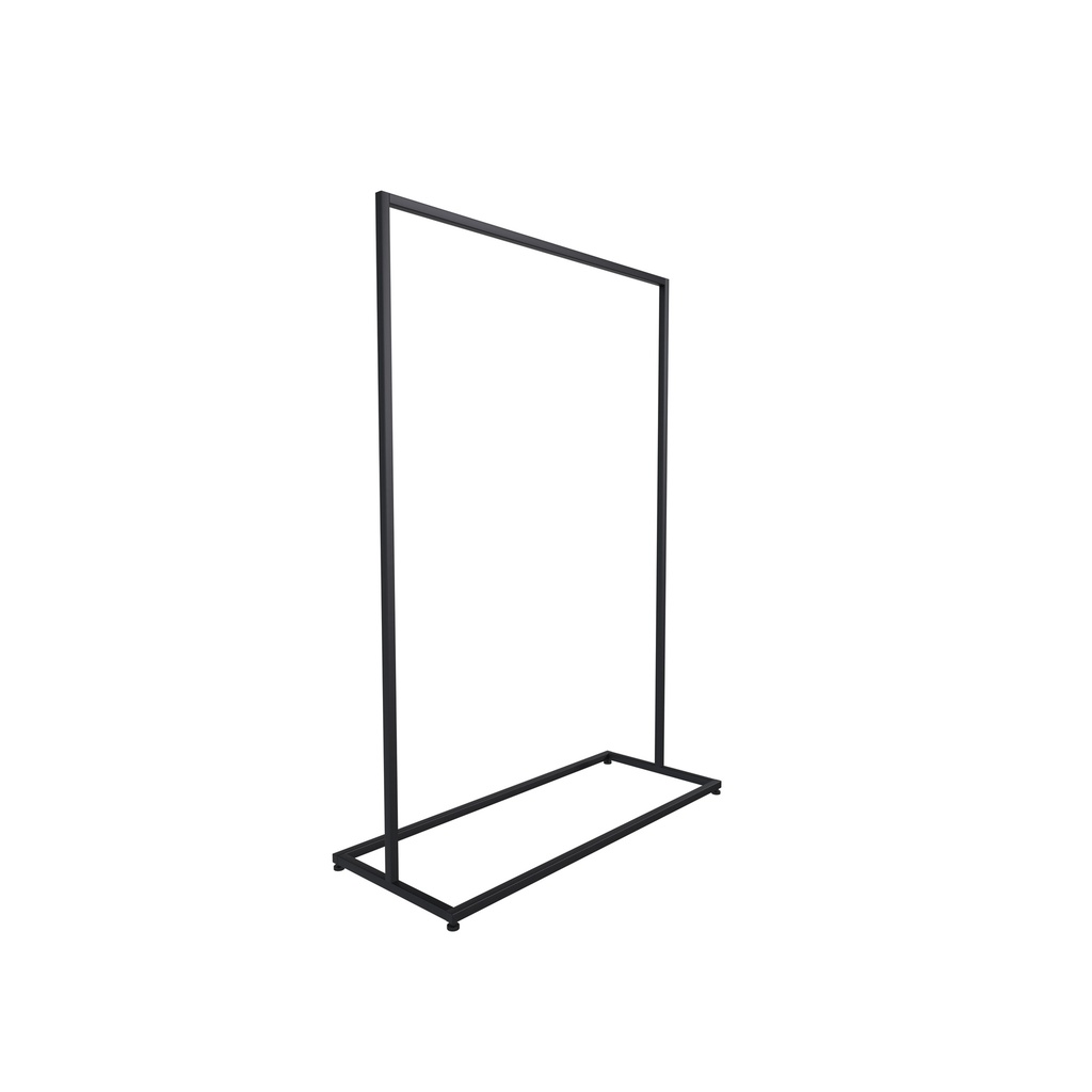 BINK - Heavy duty clothing rack, short model, for long dresses, square metal tube, black matt