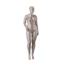Underwear mannequin, female, plus size model, D-cup, bronze metallic skin color mat, standing pose 20D