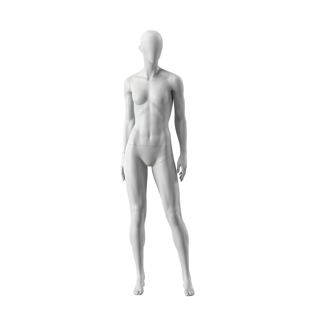 BINK - Sport mannequin female, grey, abstract head, standing pose 27