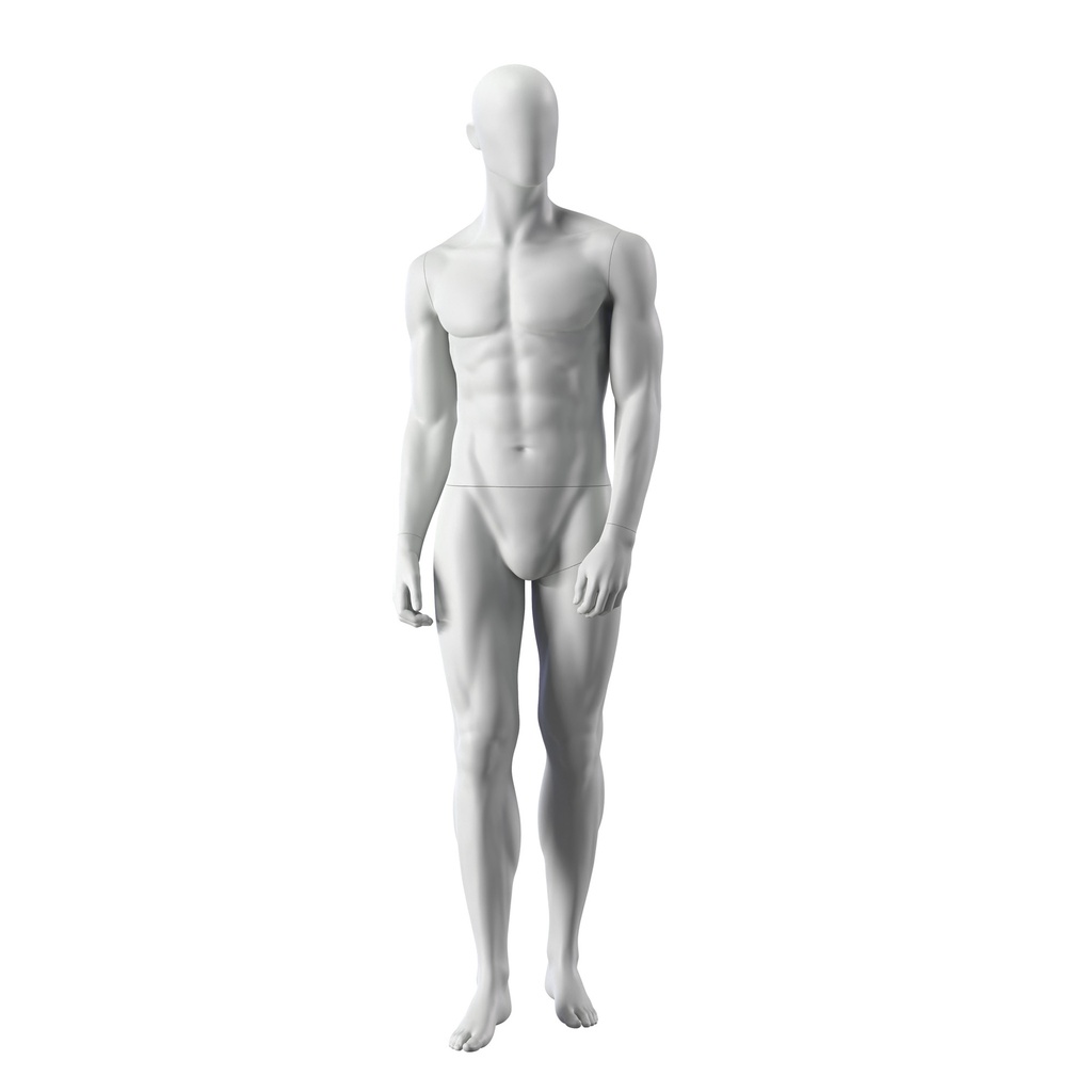 BINK - Sport mannequin, male, grey, abstract head, standing pose 329