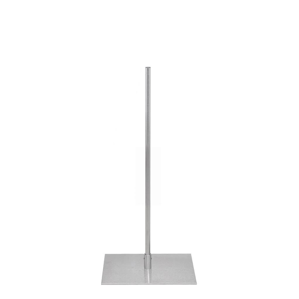 Bust stand, central fixation tube of 110 cm,  stainless steel