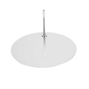 Round base, glass, chromed, 40 cm, I12