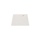 Square base for  child window mannequin, warm white coated steel, footpin and calfpinconnector
