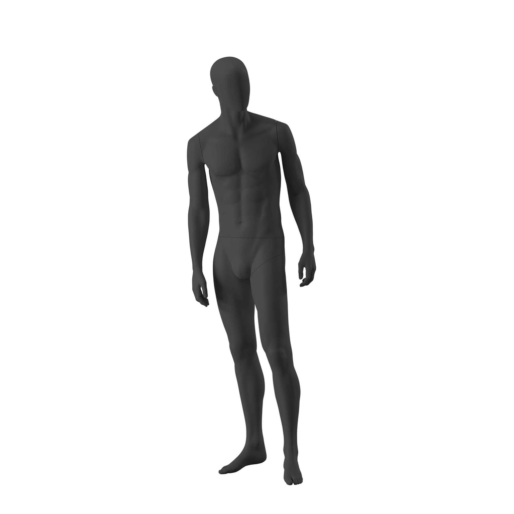 BINK - Black mannequin, male, urban style, abstract head, standing pose 309
