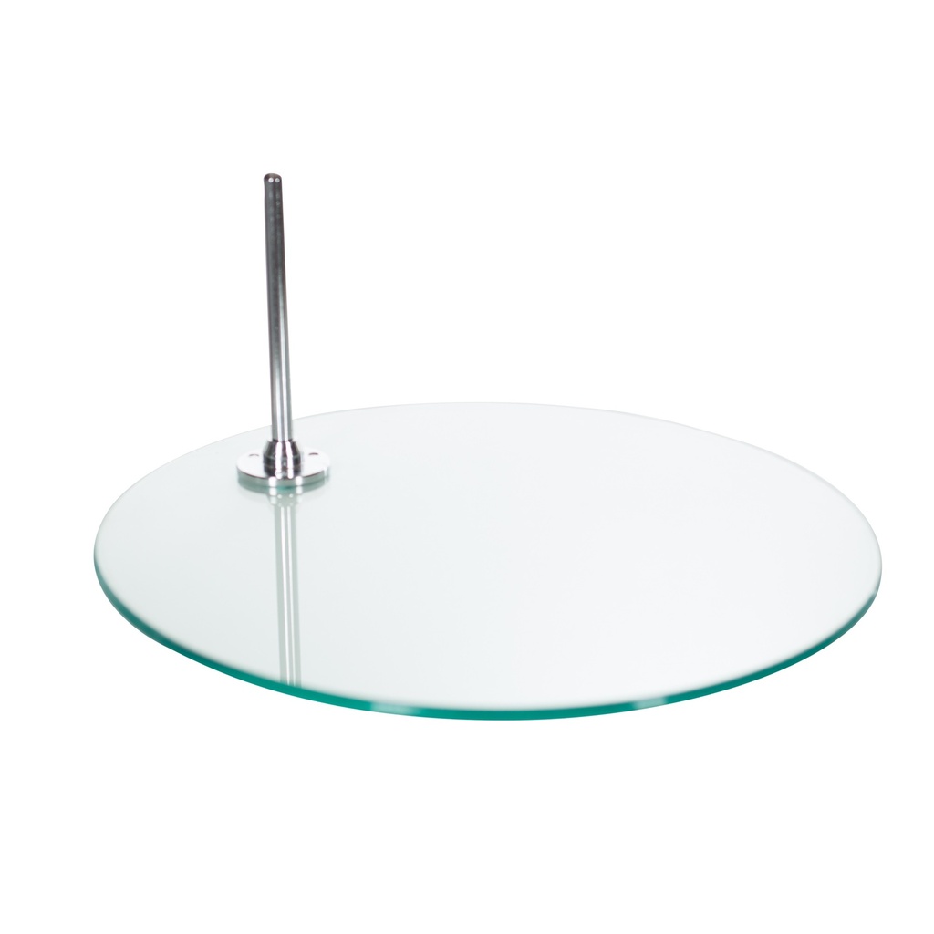 BINK - Round base for adult window mannequin in tempered glass, with footpin