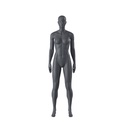 Female sports mannequin, omnisport, graphite grey, stylised head, standing pose 01