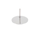 Round chrome Base for  Child Mannequin with Chrome Footpin included