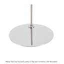 Round mannequin base, dia. 38cm, Chrome, footpin included