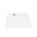 Square mannequin base 40x40cm, powdercoated steel mat white