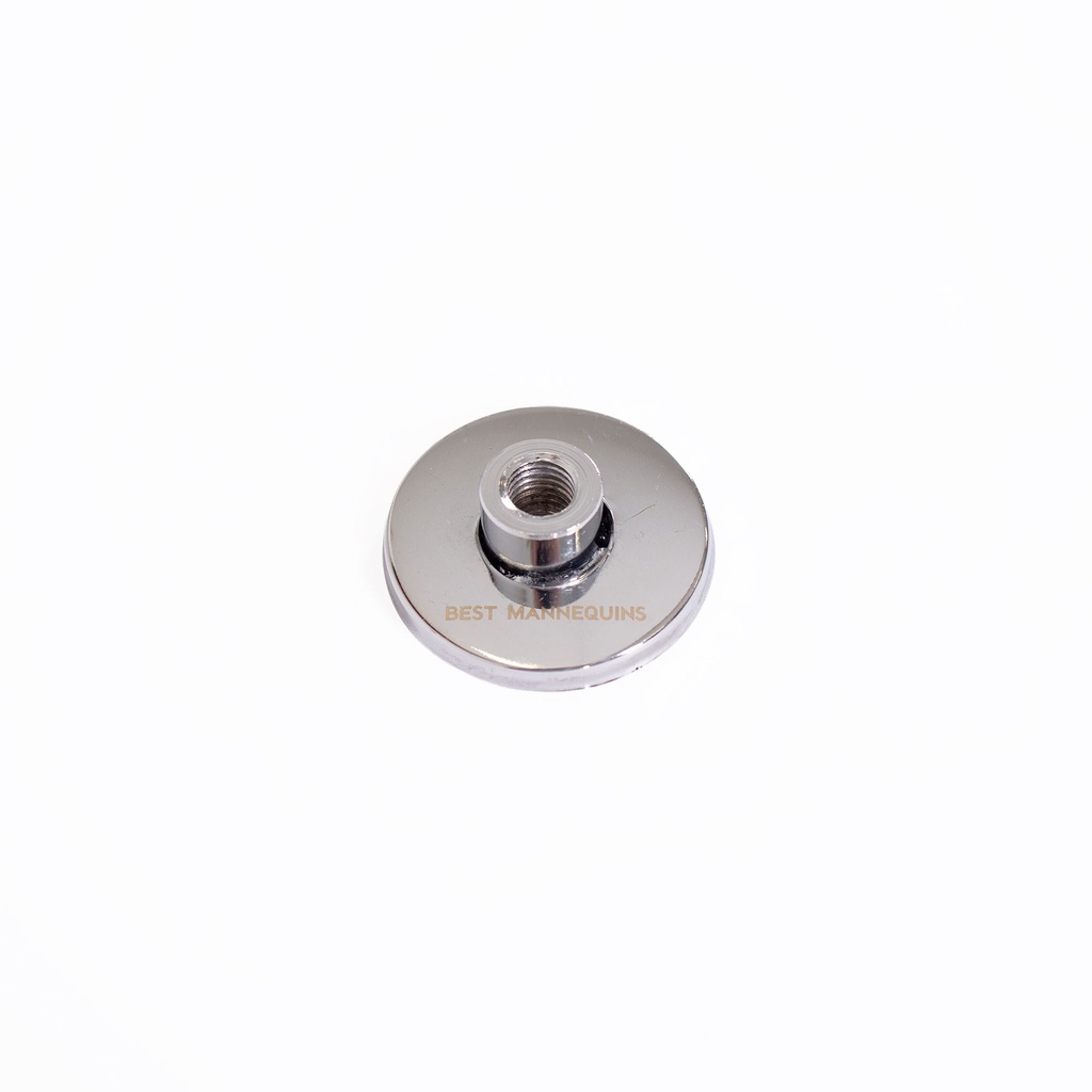 Connector for base, steel, silver chrome
