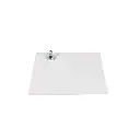 Square base 35x35 cm, powdercoated steel in white, connector included 10x5 cm