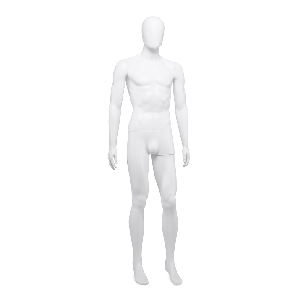 BINK - Cheap mannequin, male, detachable head, white mat colour, standing pose 02BN