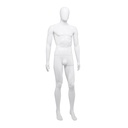 Cheap mannequin, male, detachable head, white mat colour, standing pose 02BN