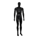 Cheap mannequin, male, detachable head, black mat colour, standing pose 03BN