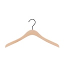 Beechwood clothes hanger for men's and women's clothing, 41 cm wide, black hook - box of 50 pieces