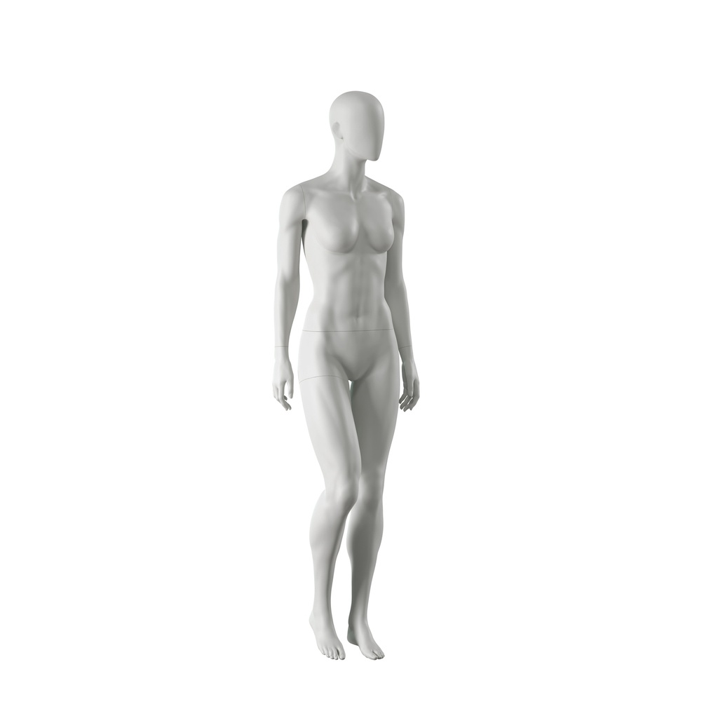 BINK - Sport mannequin, female, grey, abstract head, standing pose 52