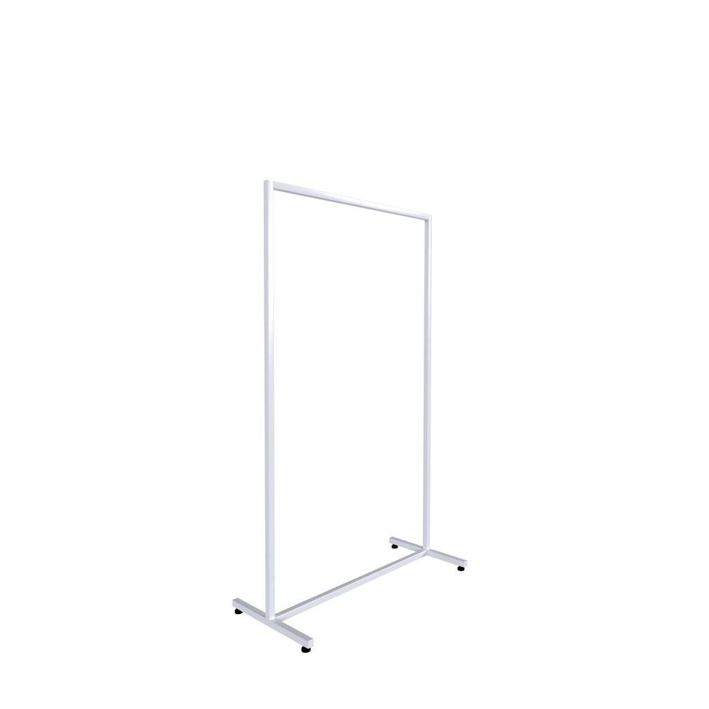 BINK - Heavy duty clothing rack, short model, square metal tube, white matt