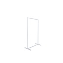 Heavy duty clothing rack, short model, square metal tube, white matt