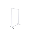 Heavy duty clothing rack, short model, square metal tube, white matt