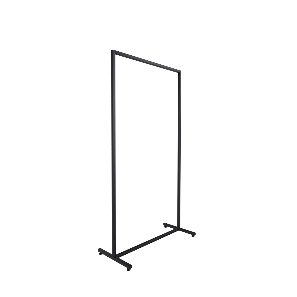 BINK - Heavy duty clothing rack, short model, for long dresses, square metal tube, black matt
