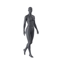 Sport mannequin, female, graphite grey, stylised head, standing pose 162