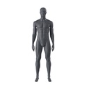 Sport mannequin, male, graphite grey, stylised head, standing pose 301 