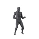 Winning sport mannequin, male, graphite grey, stylised head, standing pose 336
