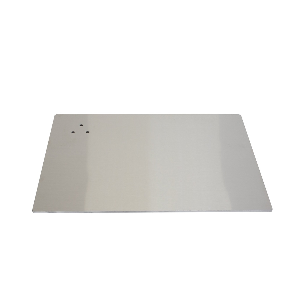 BINK - Rectangular base for adult window mannequin, Brushed stainless steel, Unbreakable