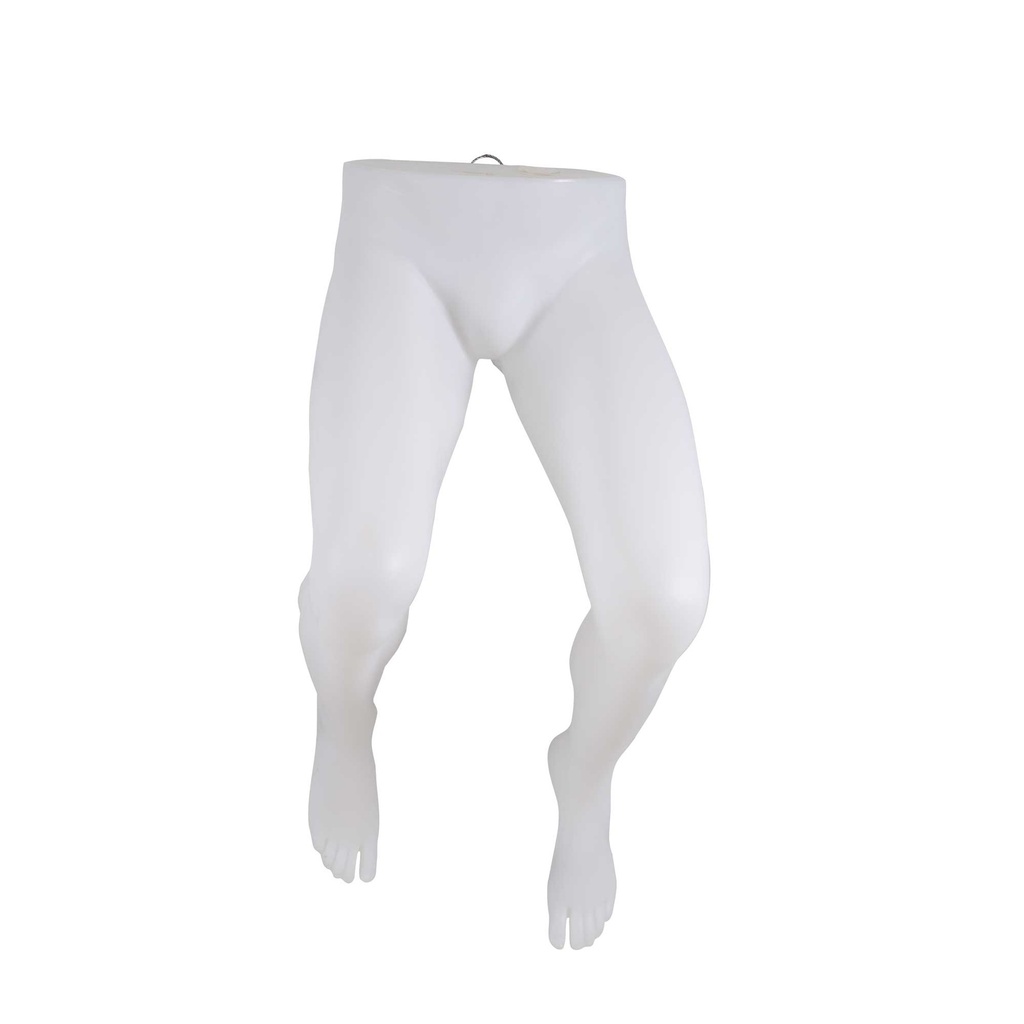 Bended male legs, wall fixation, white