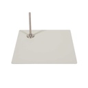 Square base for  window mannequin , RAL9002 coated steel , including footpin