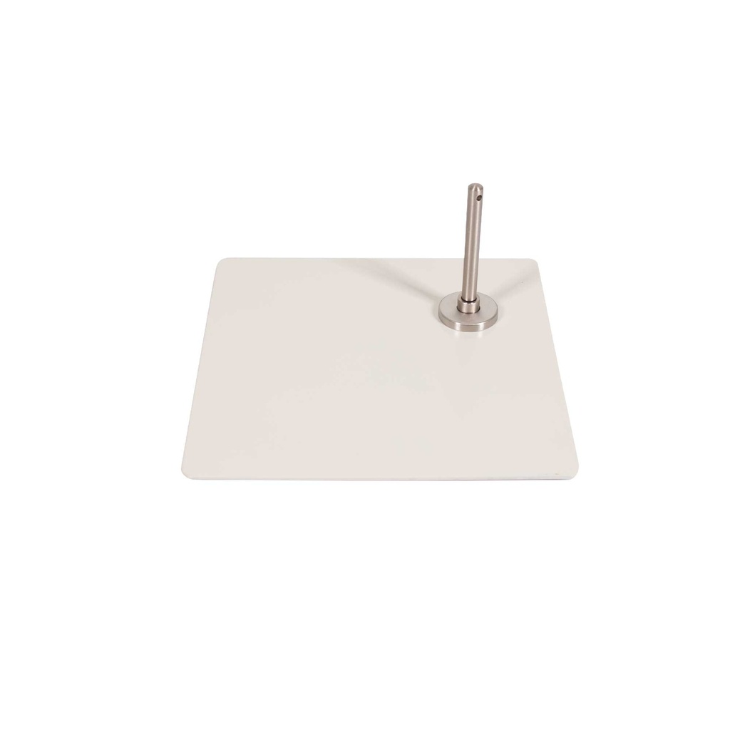 Square base for  child window mannequin RAL9002 including a footpin