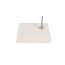 Square base for  child window mannequin RAL9002 including a footpin