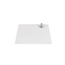 Square base 25x25 cm, powdercoated steel white mat, calfpin connector included