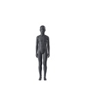 Sport mannequin, child, graphite grey, 10 years, stylised head, standing pose 608 
